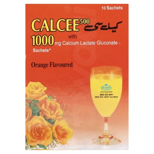 Calcee-500 (Orange) 10 Sachets - saqibmedx.com