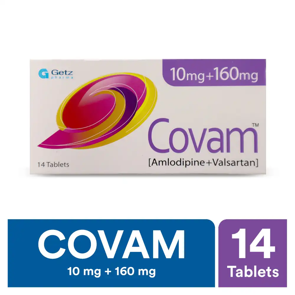 Covam Tablets 10mg+160mg 14 Tablets